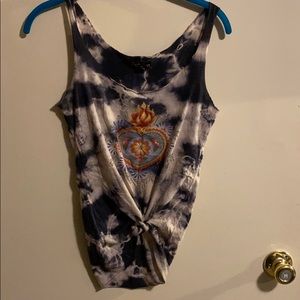 Lucky Brand • sacred heart tie dye tank
